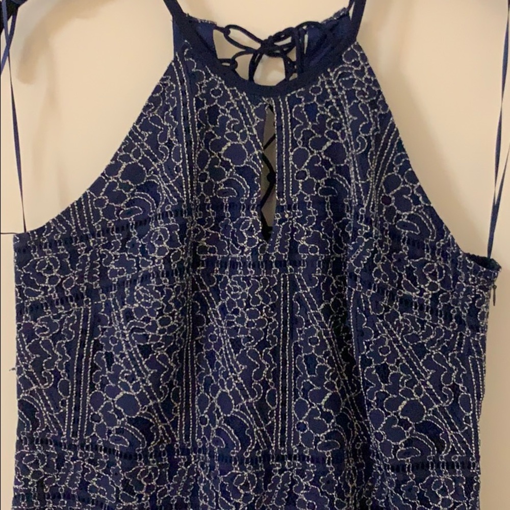 NWT Navy lace mini dress